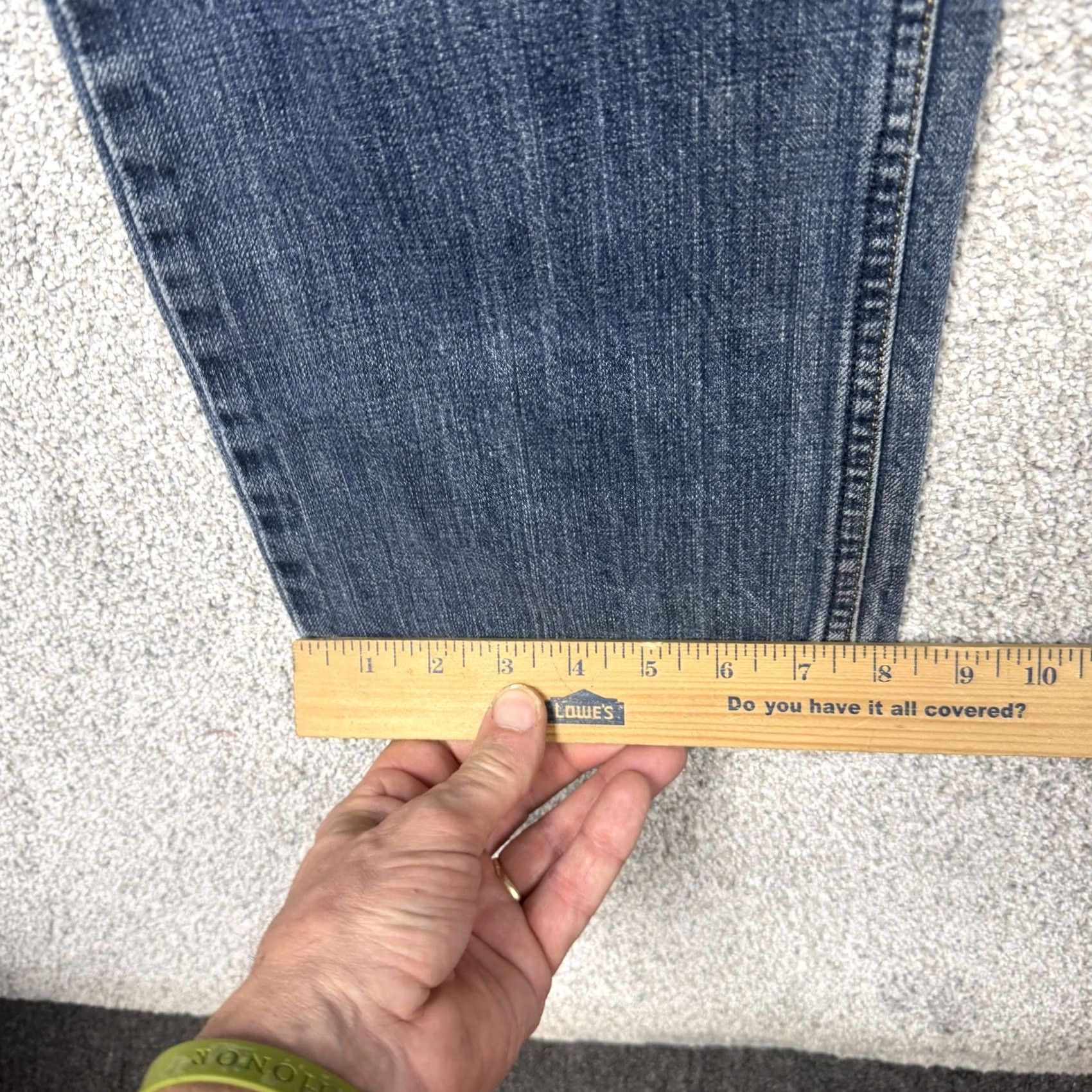 American Eagle Outfitters American Eagle Outfitters Jeans Mens 32x32 Blue Original Straight Denim Classic Grunge 5-Pocket Mens Regular Rise Mid Cotton Denim Pockets Button Zip Size US 32 / EU 48 - 3 Thumbnail