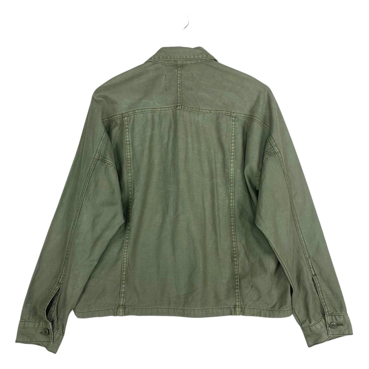 Japanese Brand 💥ROSE BUD CROP ARMY MILITARY STYLE BUTTON JACKET Size US M / EU 48-50 / 2 - 6 Thumbnail
