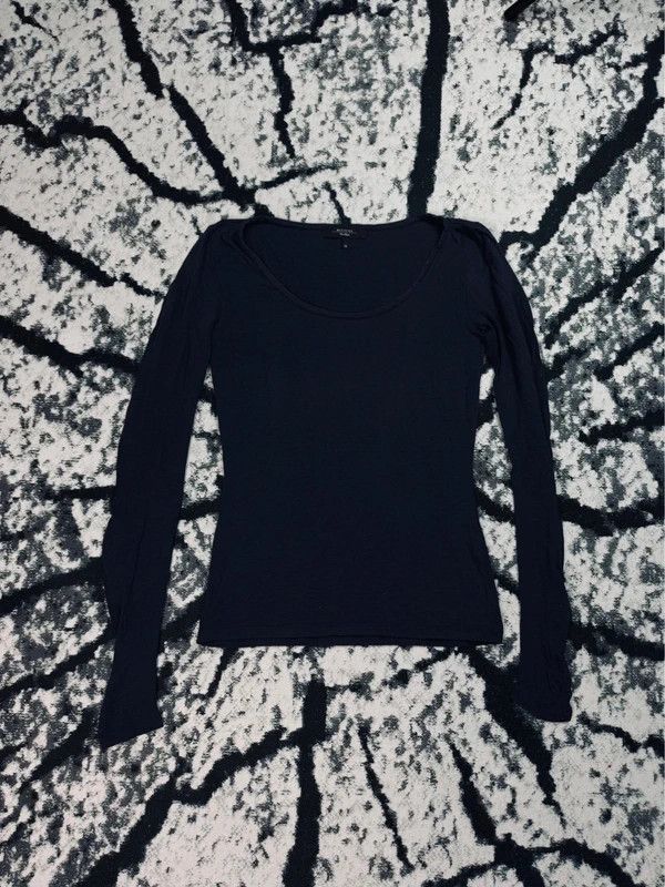 Max Mara Max Mara longsleeve blouse navy blue XS Size XS / US 0-2 / IT 36-38 - 1 Thumbnail