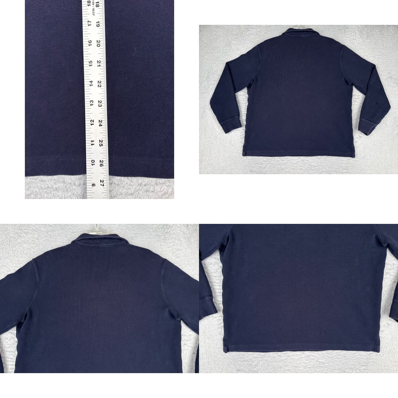 Polo Ralph Lauren Polo Ralph Lauren Sweater Men L Blue Mock 1/4 Zip Cotton Long Sleeve Pullover Logo Embroidered Knit Casual Business Golf Size US L / EU 52-54 / 3 - 9 Thumbnail