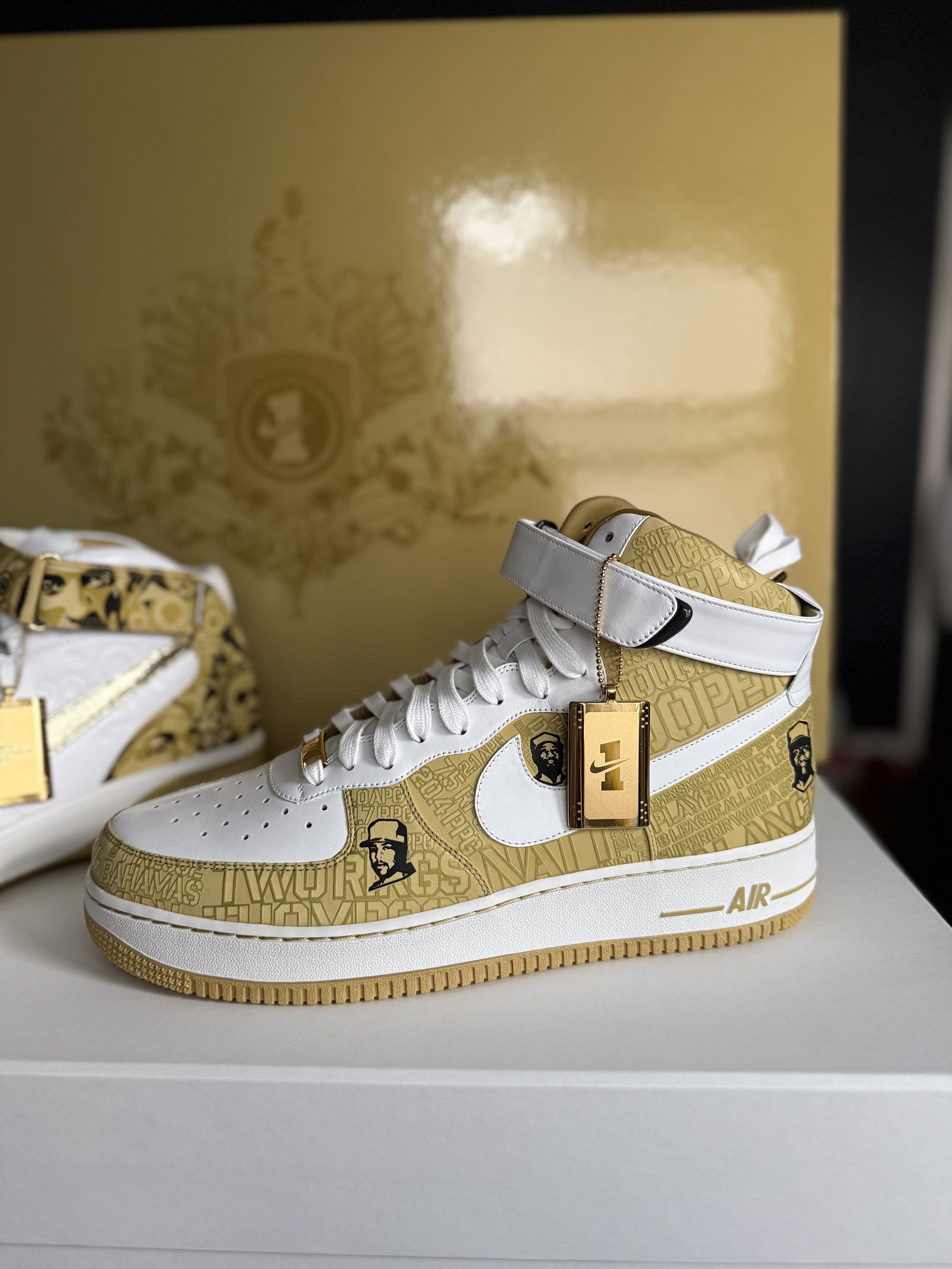 Nike AF25 Air Force 1 25th Anniversary Gold Legacy Pack Size US 11 / EU 44 - 2 Thumbnail