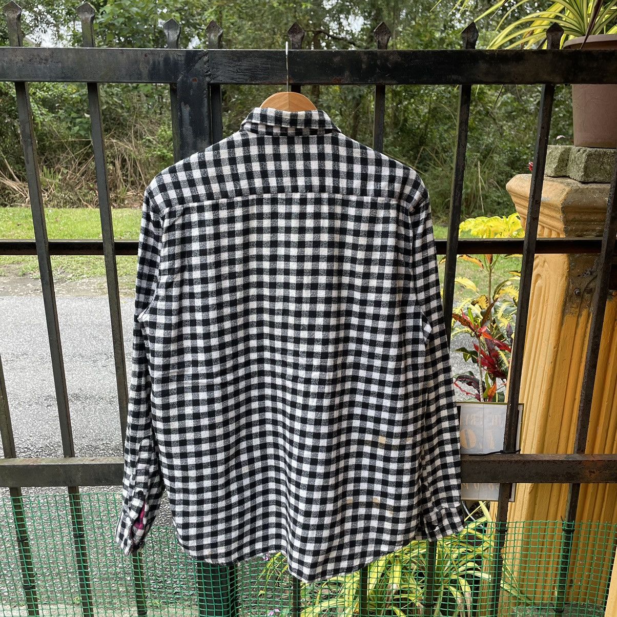 Stussy × Vintage 🔥Vintage Y2K Stussy Checkerd Flannel Buttons Shirts Size US L / EU 52-54 / 3 - 2 Thumbnail