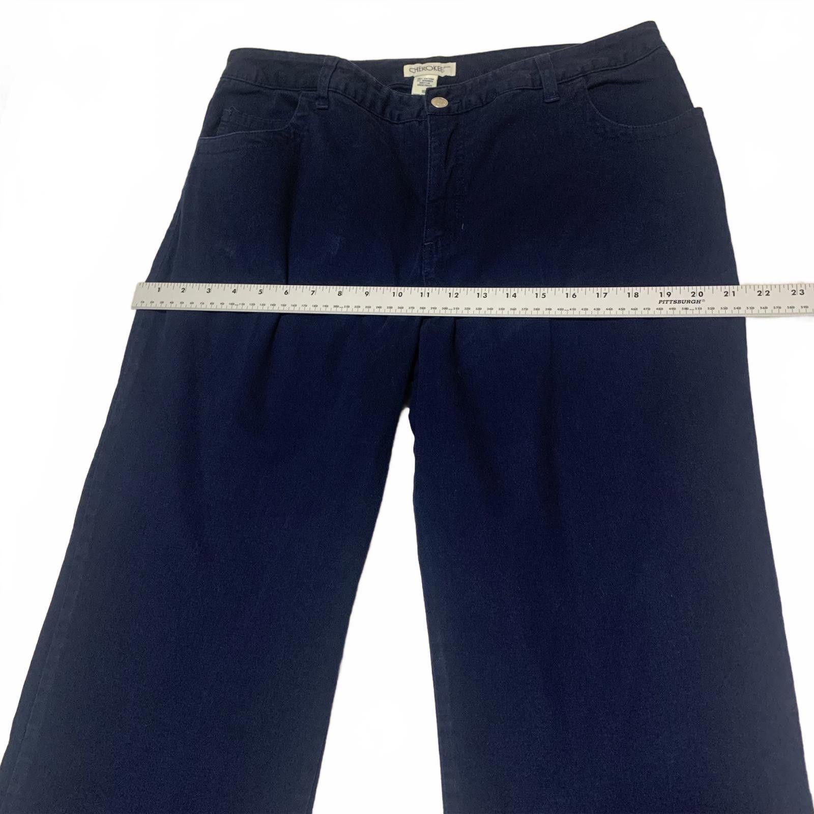 Cherokee Cherokee Women's Size 16 Navy Blue Wide Leg Capri Pants Size 38" / US 16 / IT 52 - 7 Thumbnail