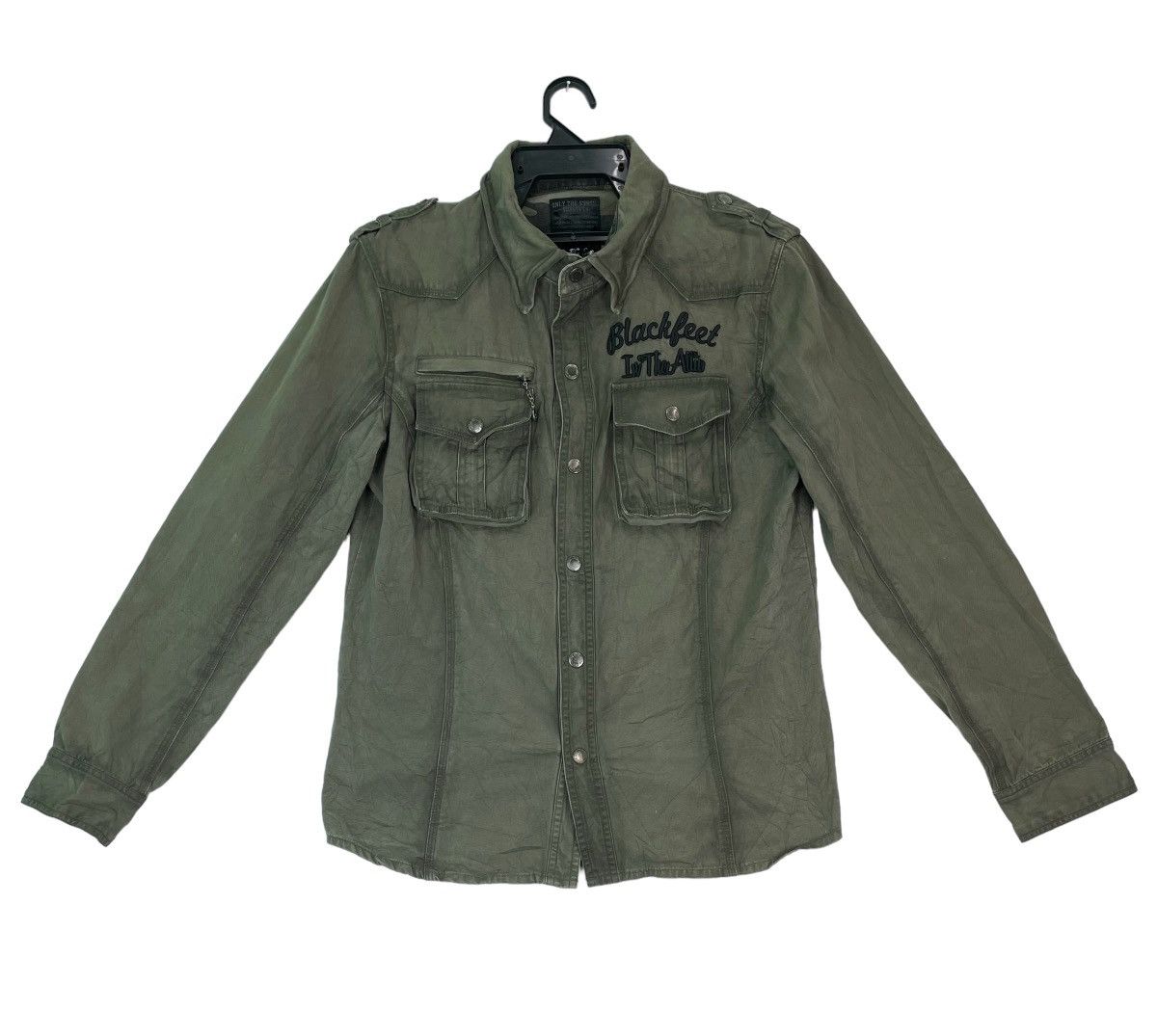 In The Attic × Japanese Brand In The Attic shirts jacket letterman military camo trim Size US L / EU 52-54 / 3 - 2 Thumbnail
