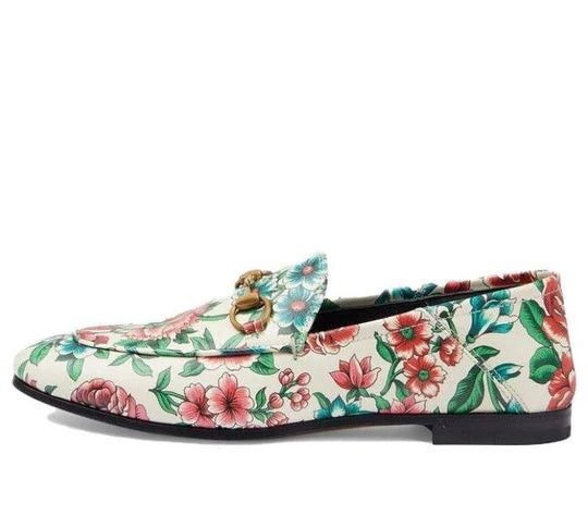 Gucci Horsebit Floral Print Multicolor Loafers SIZE 36