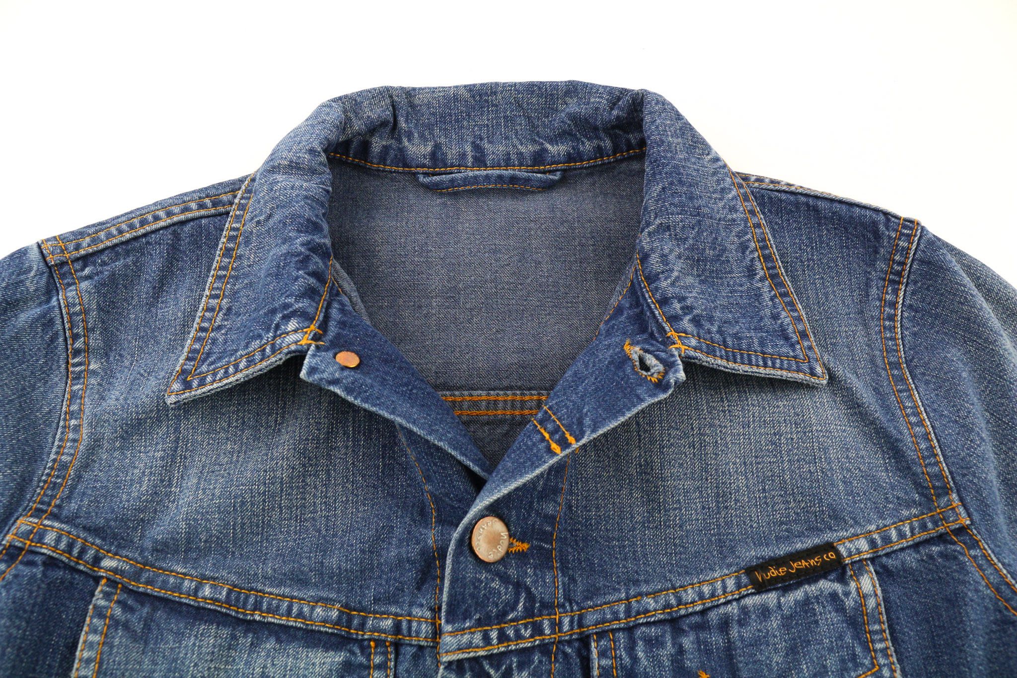 Nudie Jeans TERRY WORN IN S Blue Cotton Unlined Jacket 80777 Size US S / EU 44-46 / 1 - 4 Thumbnail