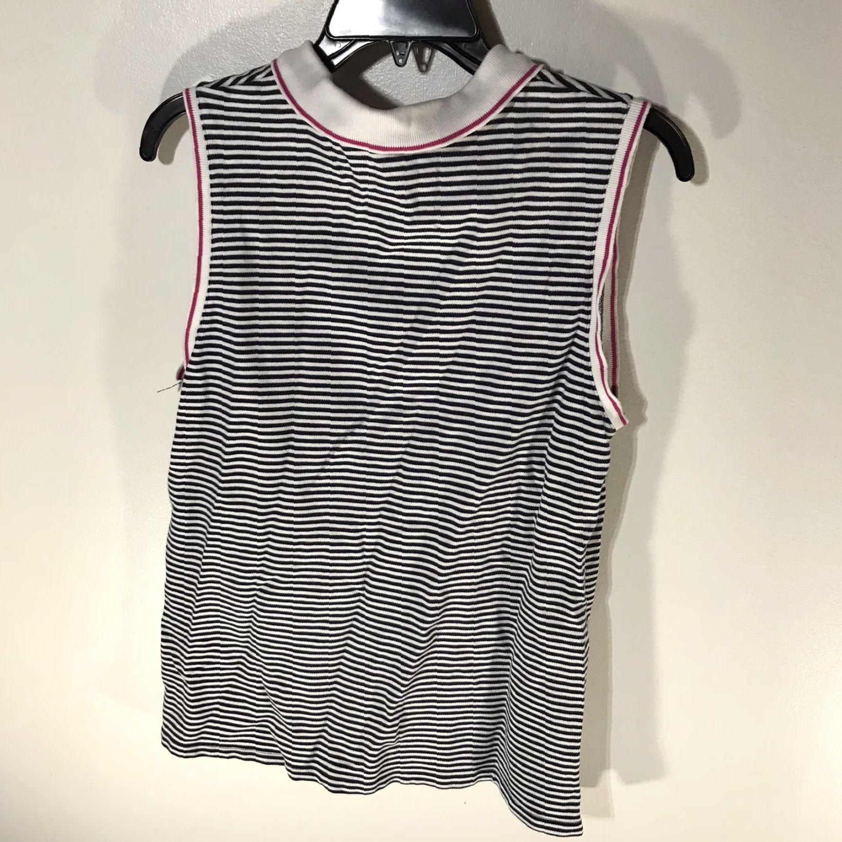 Lands' End Lands' End Multicolor Striped Sleeveless Polo Shirt Womens Size L Casual Lightweight Size L / US 10 / IT 46 - 2 Thumbnail