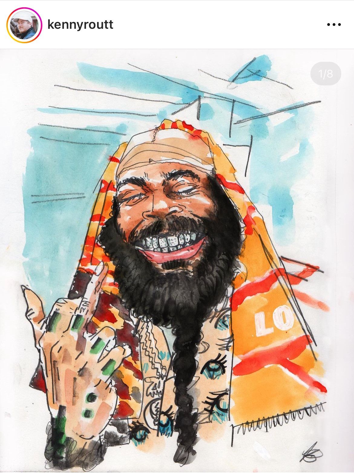 Flatbush Zombies 2019 FBZ ARTiST SERiES KENNY ROUTT ZOMBiE JUiCE TEE Size US XL / EU 56 / 4 - 4 Thumbnail