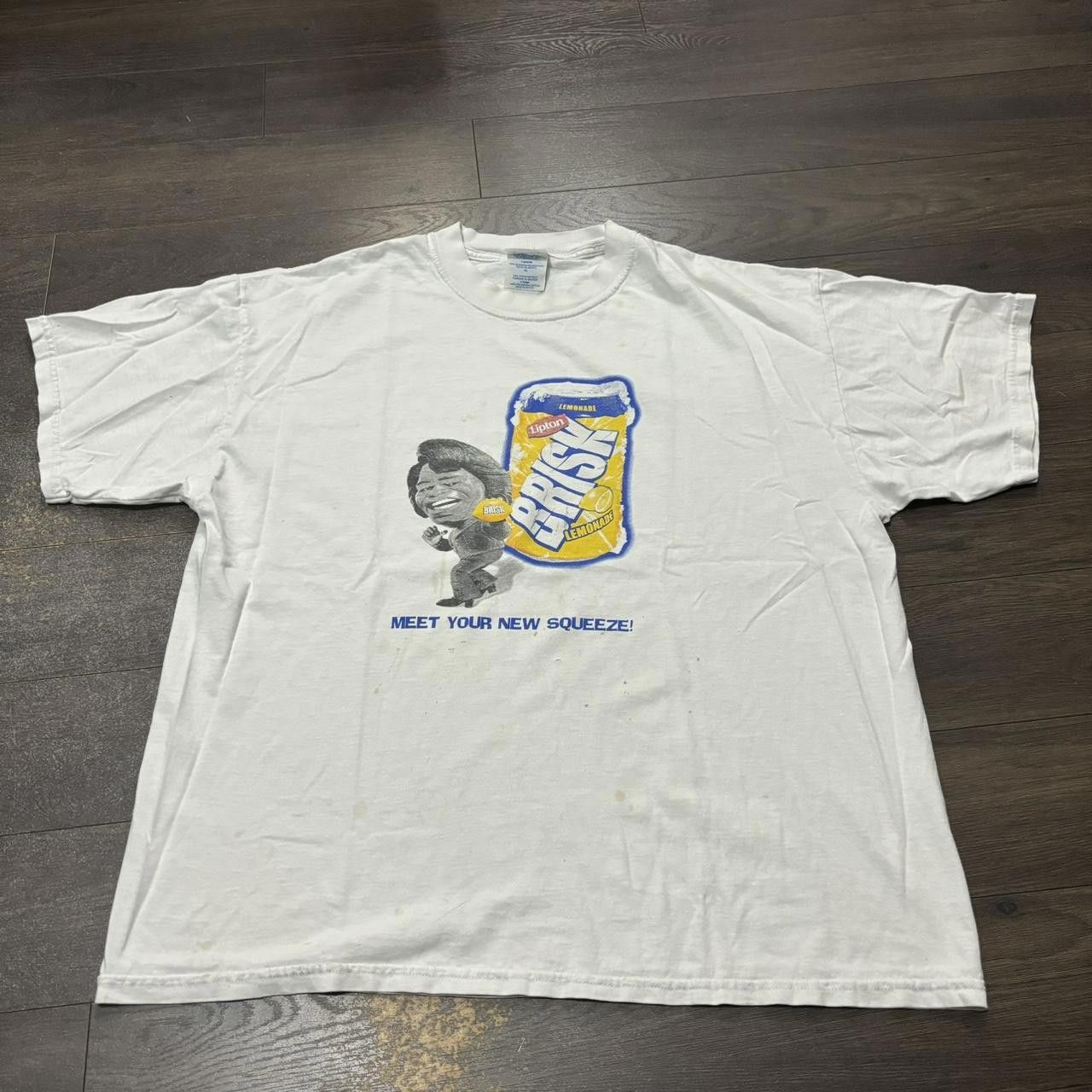 Designer Vintage Brisk Meet Your New Squeeze James Brown T Shirt 00s Size US XL / EU 56 / 4 - 2 Thumbnail