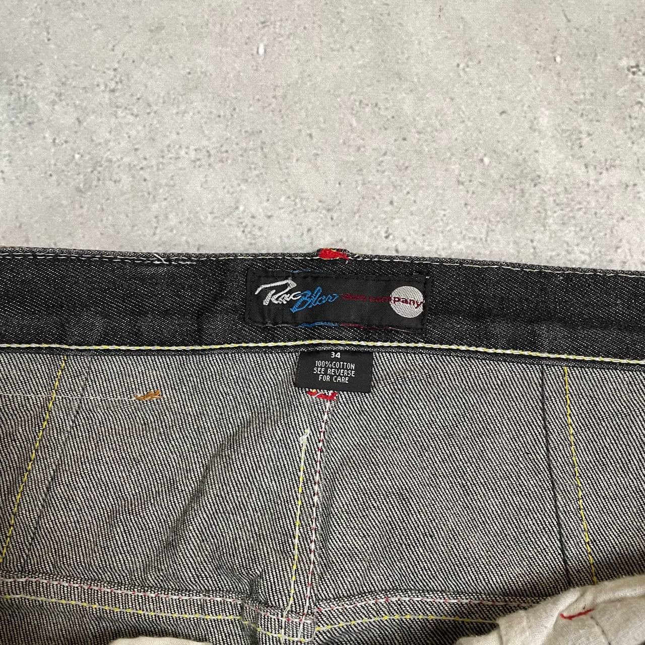 Japanese Brand × Vintage Vintage 2000s Raw Blue Rap Hip Hop Jeans Gray Size 34 Size US 34 / EU 50 - 9 Thumbnail