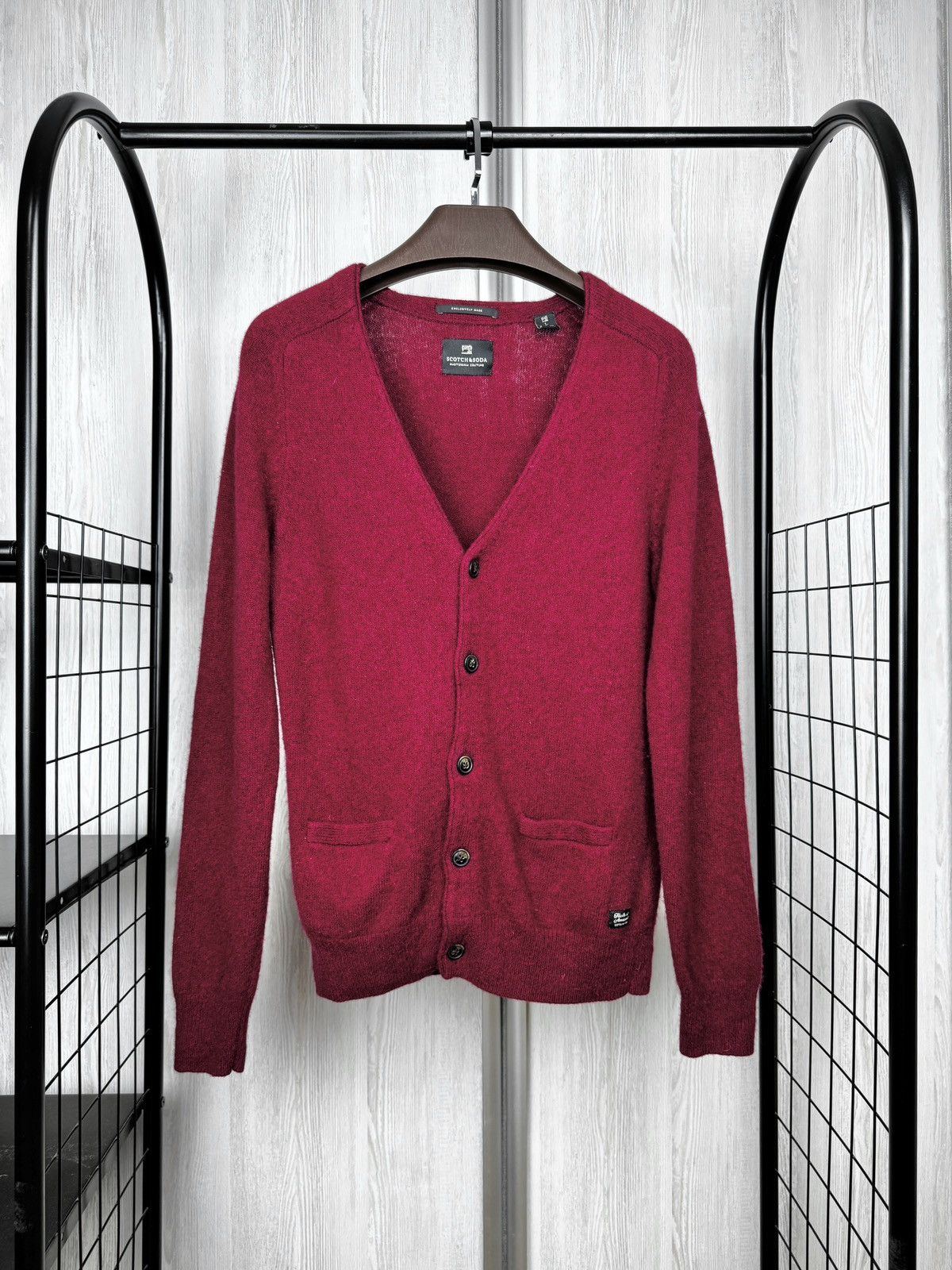 Scotch & Soda Scotch & Soda Exclusively made wool leather trim cardigan L Size US L / EU 52-54 / 3 - 1 Thumbnail