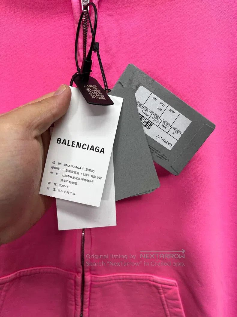 Balenciaga Balenciaga Distressed Embroidered Hooded Jacket Size US S / EU 44-46 / 1 - 3 Thumbnail