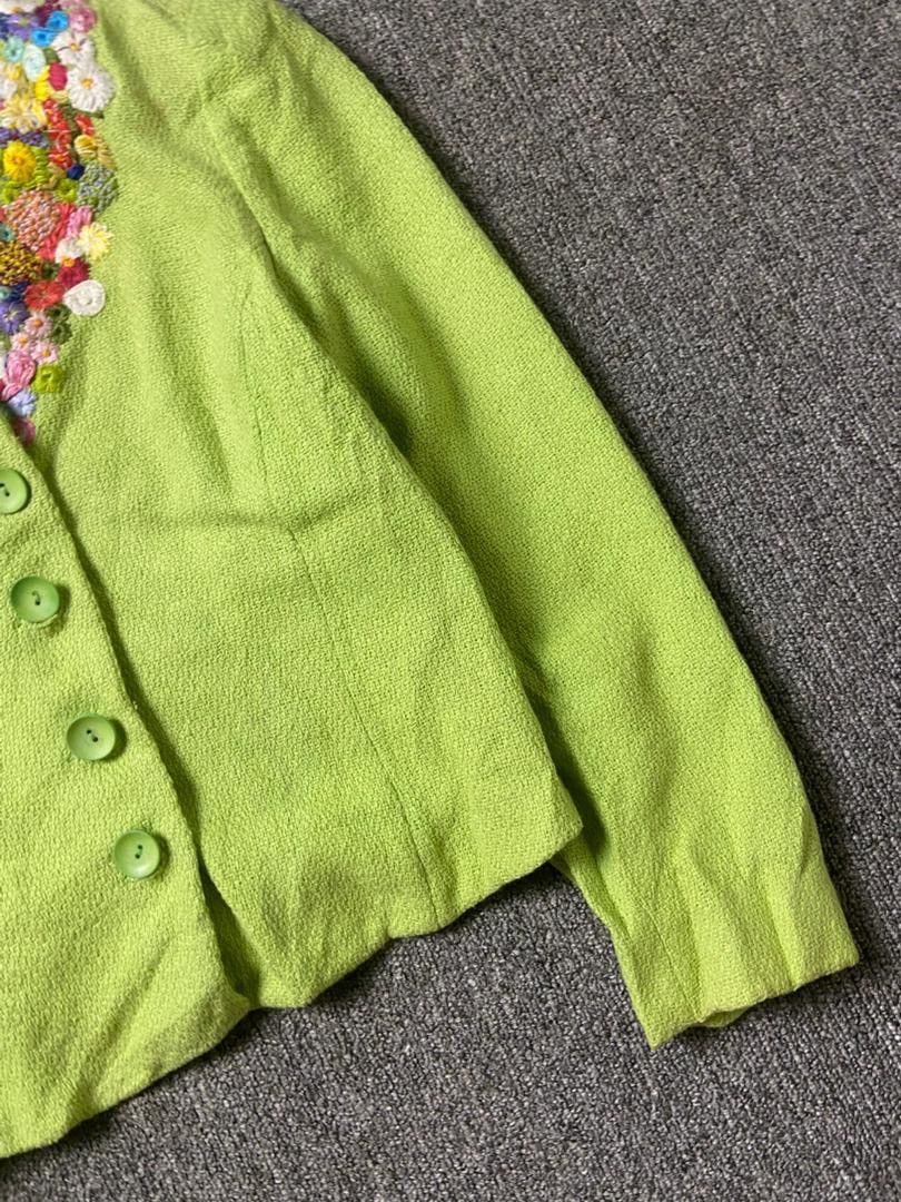 Kenzo Kenzo Paris Floral Embroidery Collarless Jacket (184) Size XS / US 0-2 / IT 36-38 - 7 Thumbnail