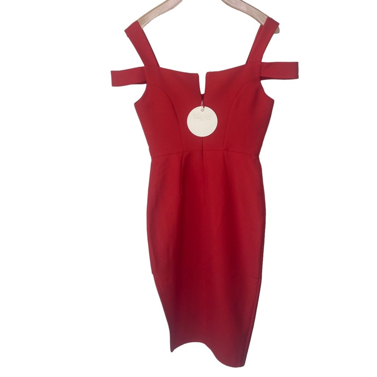 Other AIJEK VALENCIA WAVE COLD SHOULDER DRESS Rogue Red Size 2 Size XS / US 0-2 / IT 36-38 - 7 Thumbnail