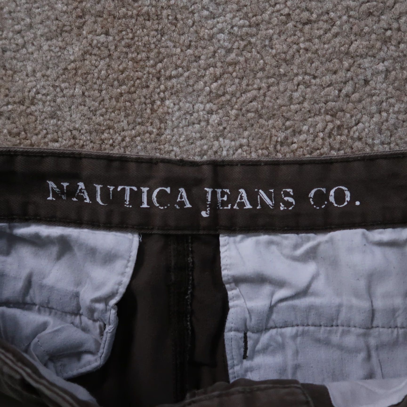 Nautica Nautica Cargo Shorts Men 32 Green 10" Inseams Cargo Pocket Button Logo Zipper Size US 32 / EU 48 - 3 Thumbnail