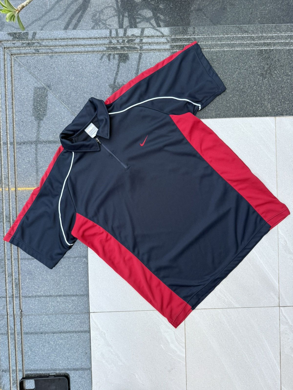 Nike 90’s NIKE RARE SWOOSH LOGO Y2K RUGBY VINTAGE ZIP TEE TSHIRT Size US M / EU 48-50 / 2 - 2 Thumbnail