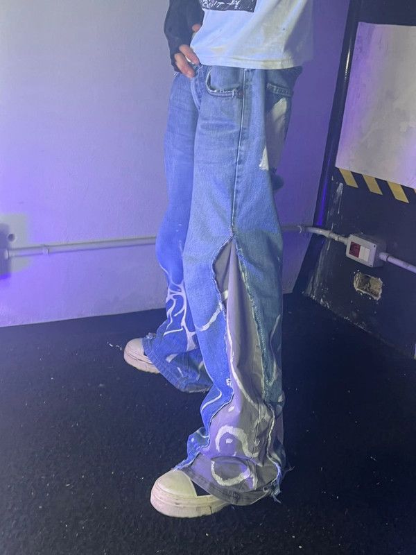 Japanese Brand Goth Opium Y2k Custom Streetwear Baggy Oversize Jeans Pants Size US 38 / EU 54 - 3 Thumbnail