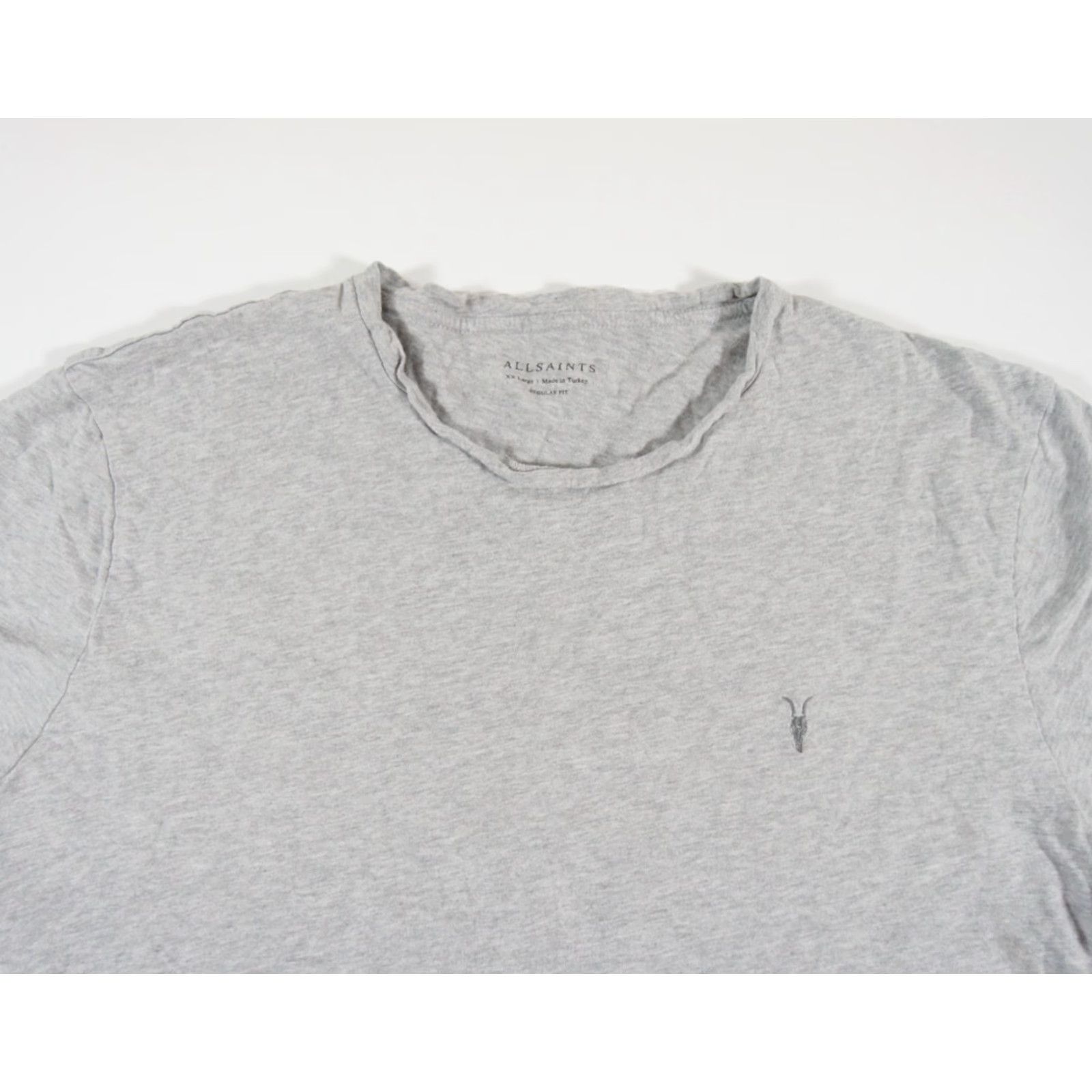 Allsaints VINTAGE AllSaints Men's Crew Neck T-Shirt 2XL Gray Cotton Logo Short Sleeve Casual Size US XXL / EU 58 / 5 - 2 Thumbnail