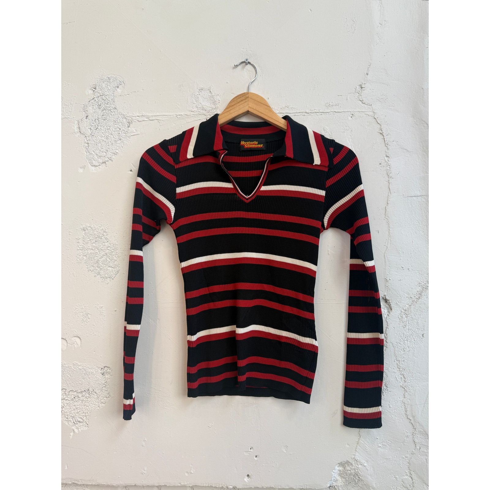 Hysteric Glamour Hysteric Glamour Striped Knit Top Size ONE SIZE - 1 Thumbnail