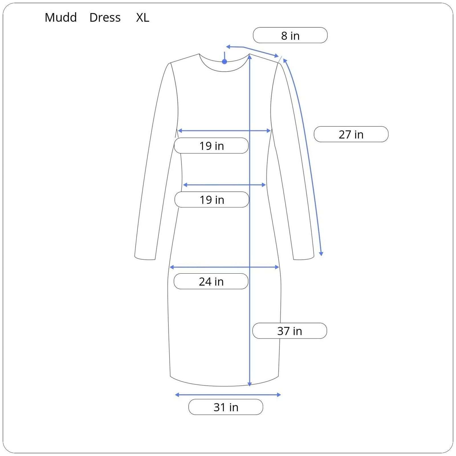 Other Mudd Long Sleeve Knee Length Dress Women Size XL Size XL / US 12-14 / IT 48-50 - 5 Thumbnail