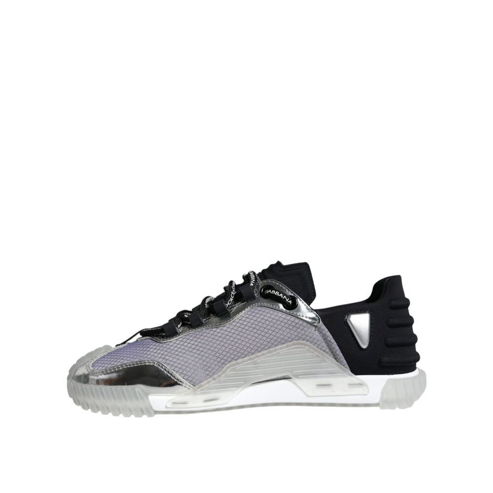 Dolce & Gabbana Dolce & Gabbana Silver Black Nylon NS1 Low Top Sneakers Shoe Size US 7 / EU 40 - 5 Thumbnail