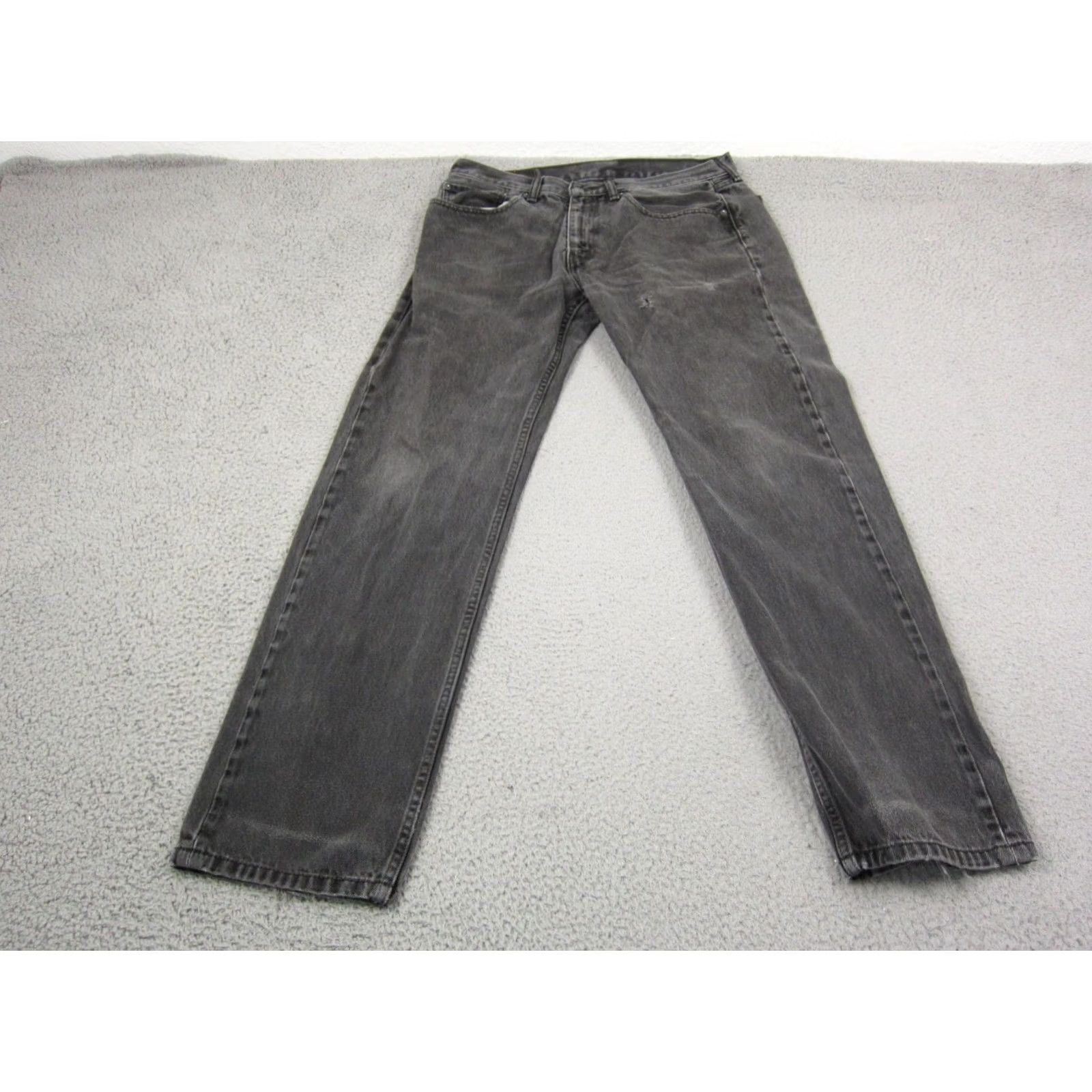 Levi's VINTAGE Levi's Jeans 505 Regular Black 34x34 Mens Y2K 90s Denim Zip Up Straight Straight Fit Size US 34 / EU 50 - 6 Thumbnail