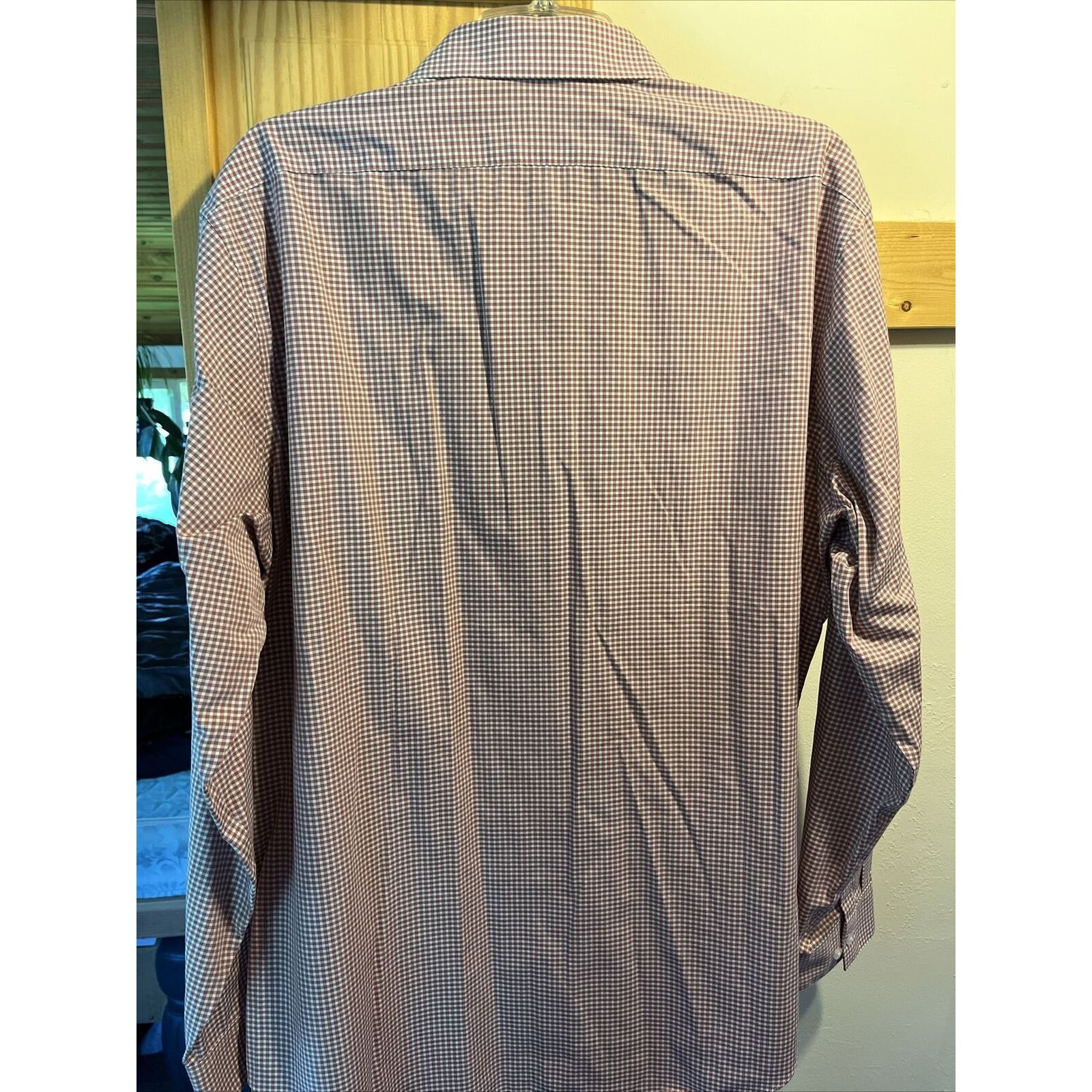 Calvin Klein Calvin Klein Men’s 17.5 34/35 Red Check Button Cotton Shirt Size US XL / EU 56 / 4 - 10 Thumbnail