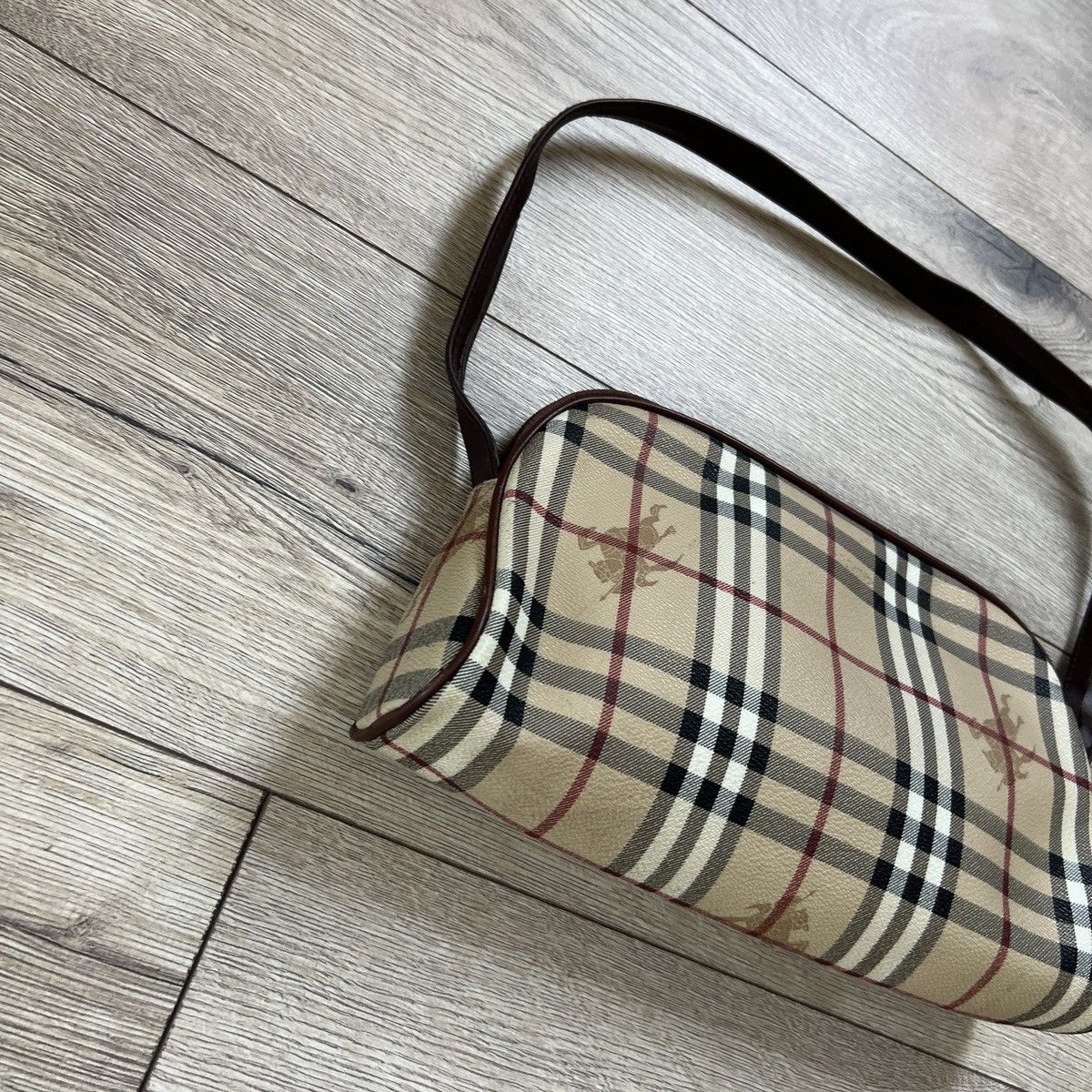Burberry Vintage 90s Burberry Nova Check Mini Leather Shoulder Bag Size ONE SIZE - 5 Thumbnail
