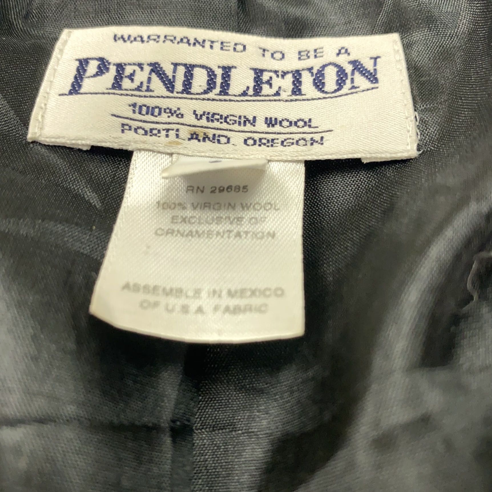 Pendleton VINTAGE Pendleton Blazer Womens 6 Gray Herringbone Wool Jacket Lined Career Size M / US 6-8 / IT 42-44 - 7 Thumbnail