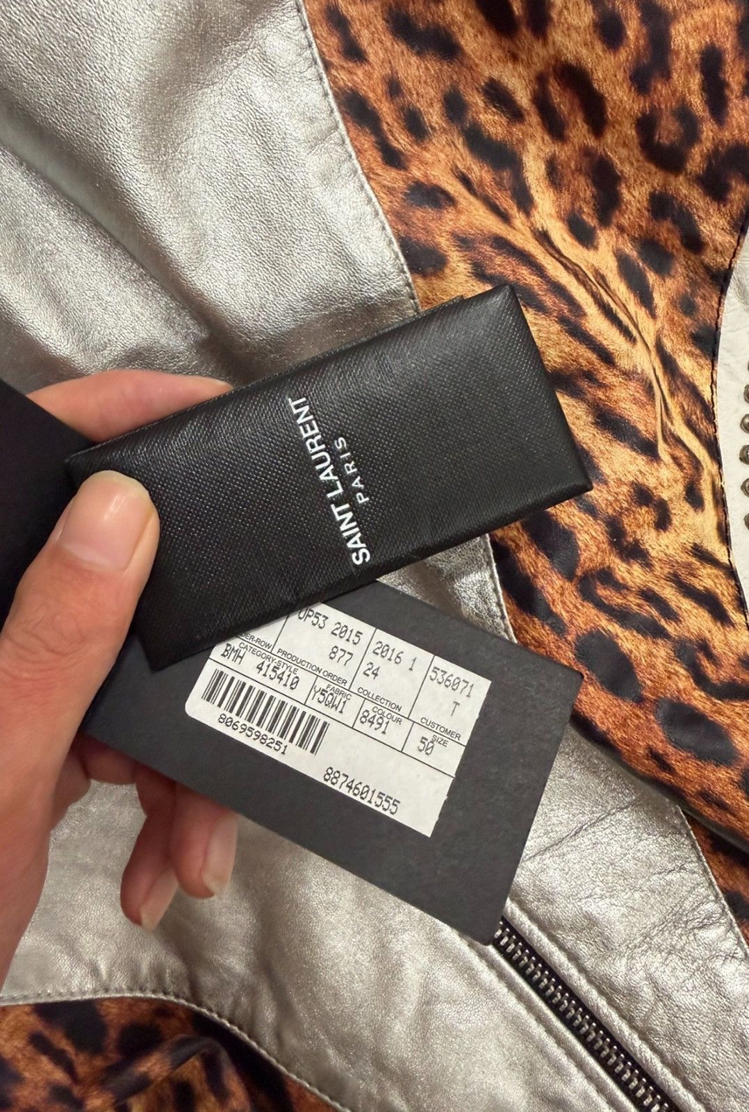Saint Laurent Paris Saint Laurent 2016SS Runway Leopard Crystal Jacket Size US M / EU 48-50 / 2 - 4 Thumbnail
