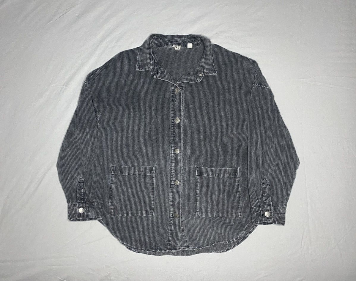 Other Roxy Corduroy Chore Coat Shirt Jacket Silver Buttons Shacket Size L / US 10 / IT 46 - 1 Thumbnail