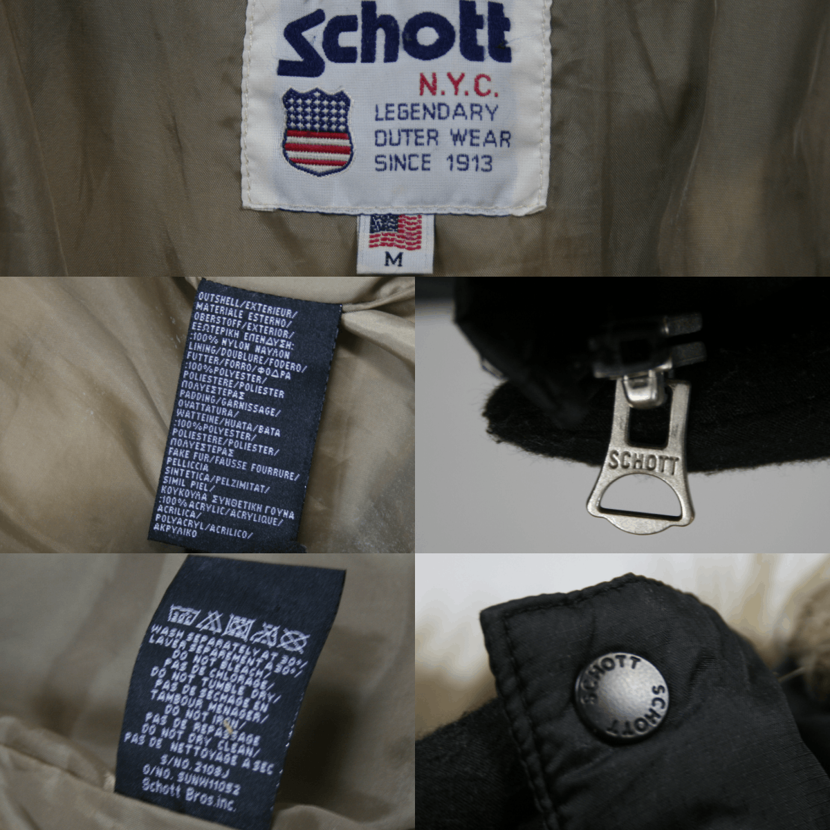 Schott 00S Logo Y2K Puffer Bomber Jacket Vintage Size US M / EU 48-50 / 2 - 13 Thumbnail
