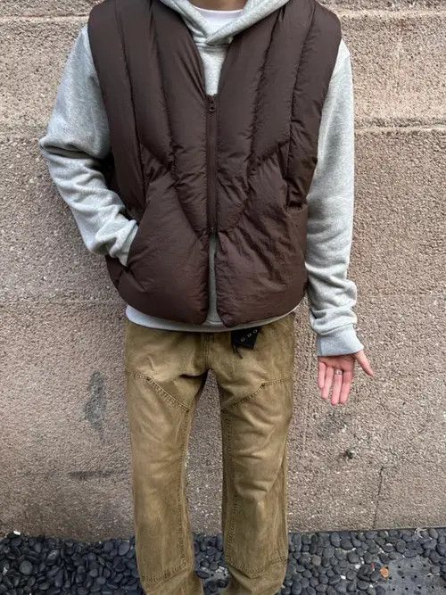VIBE Brown Full Zip Padded Vest Size US M / EU 48-50 / 2 - 1 Thumbnail