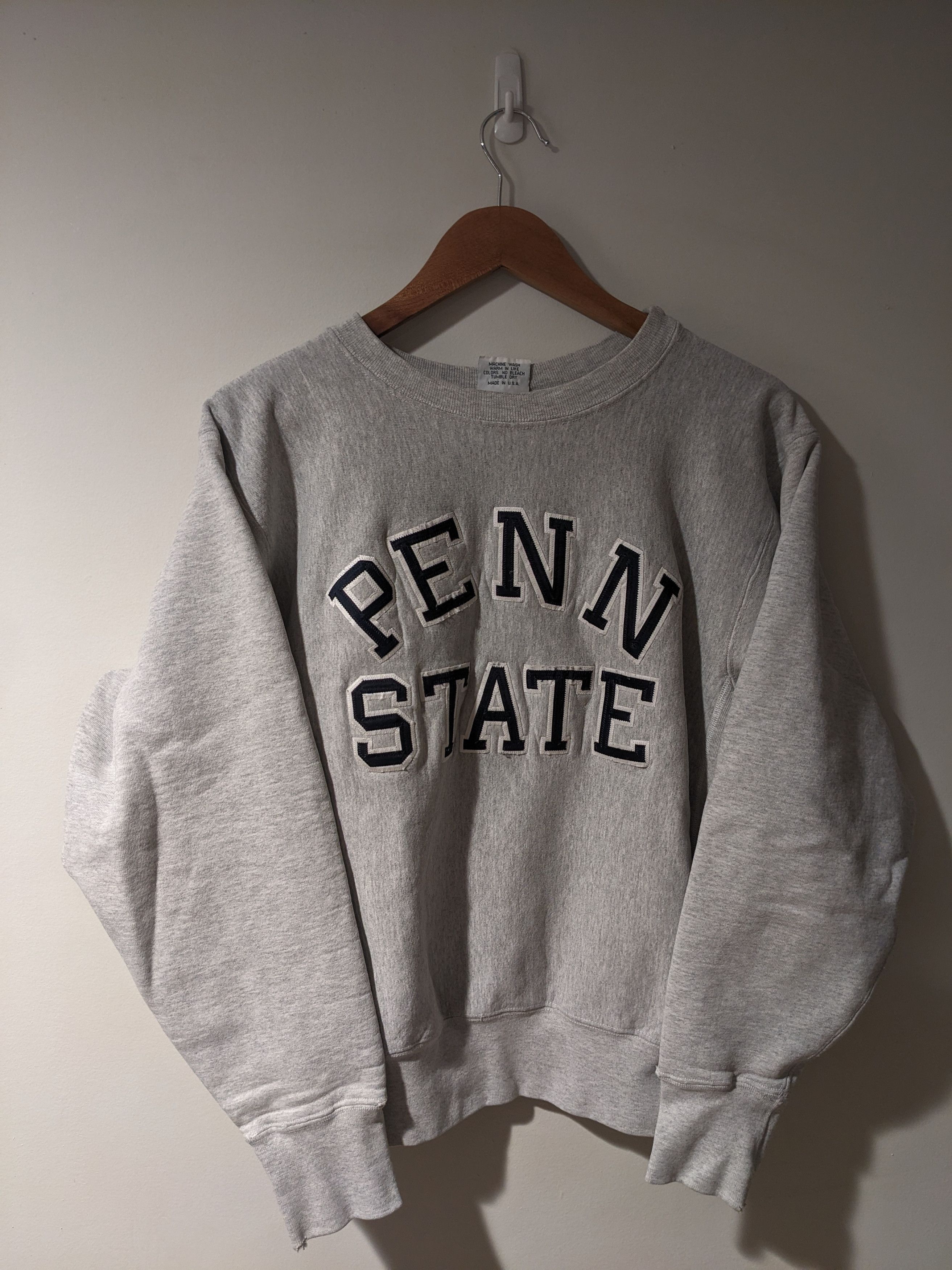 Vintage Vintage 90s Penn State College Reverse Weave Sweatshirt Size US S / EU 44-46 / 1 - 1 Thumbnail