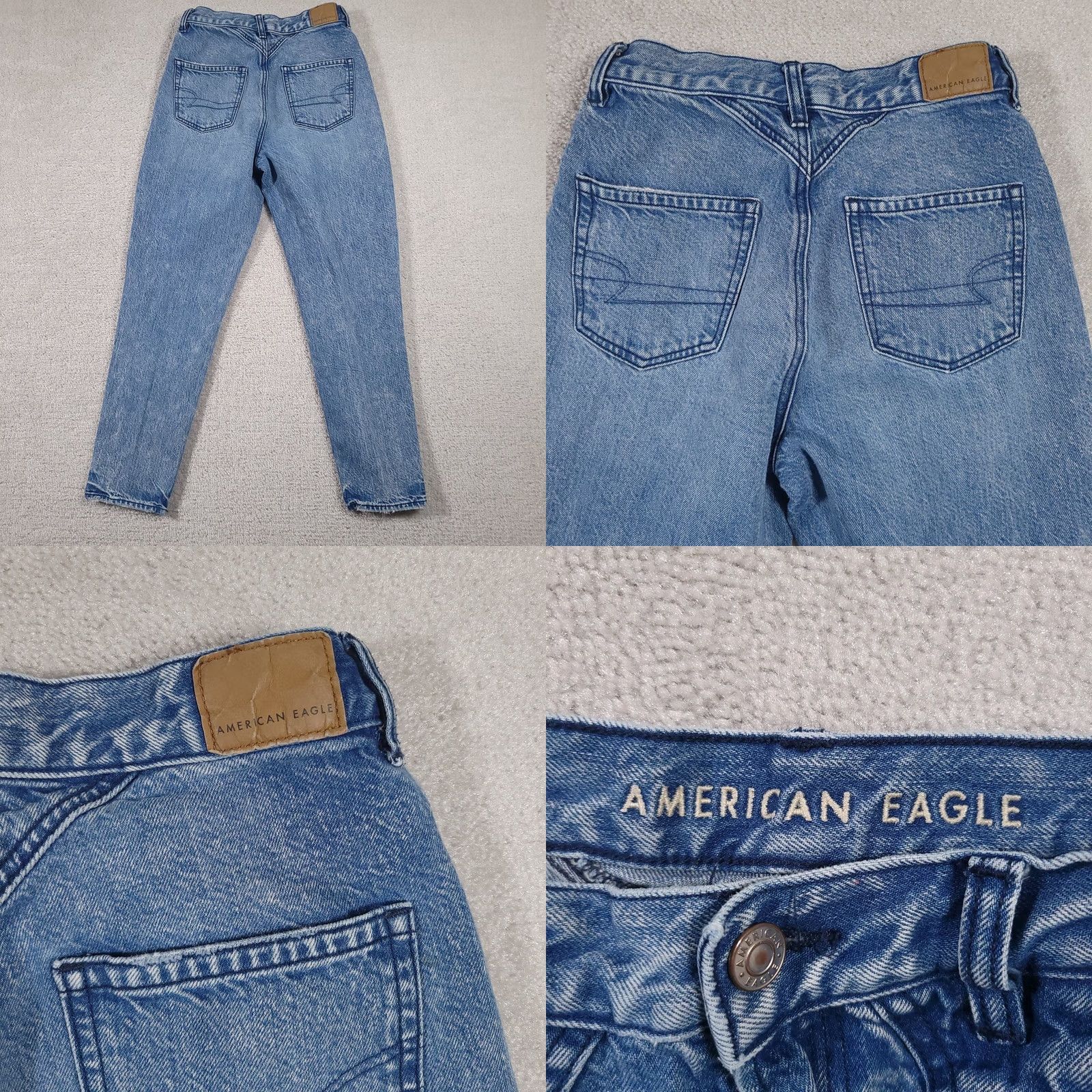 American Eagle Outfitters VINTAGE American Eagle Jeans Women's 00 Short 25X25 Mom Retro Baggy Tapered Leg 90s Y2K Jeans Womens Size 24" / US 00 / IT 34 - 9 Thumbnail