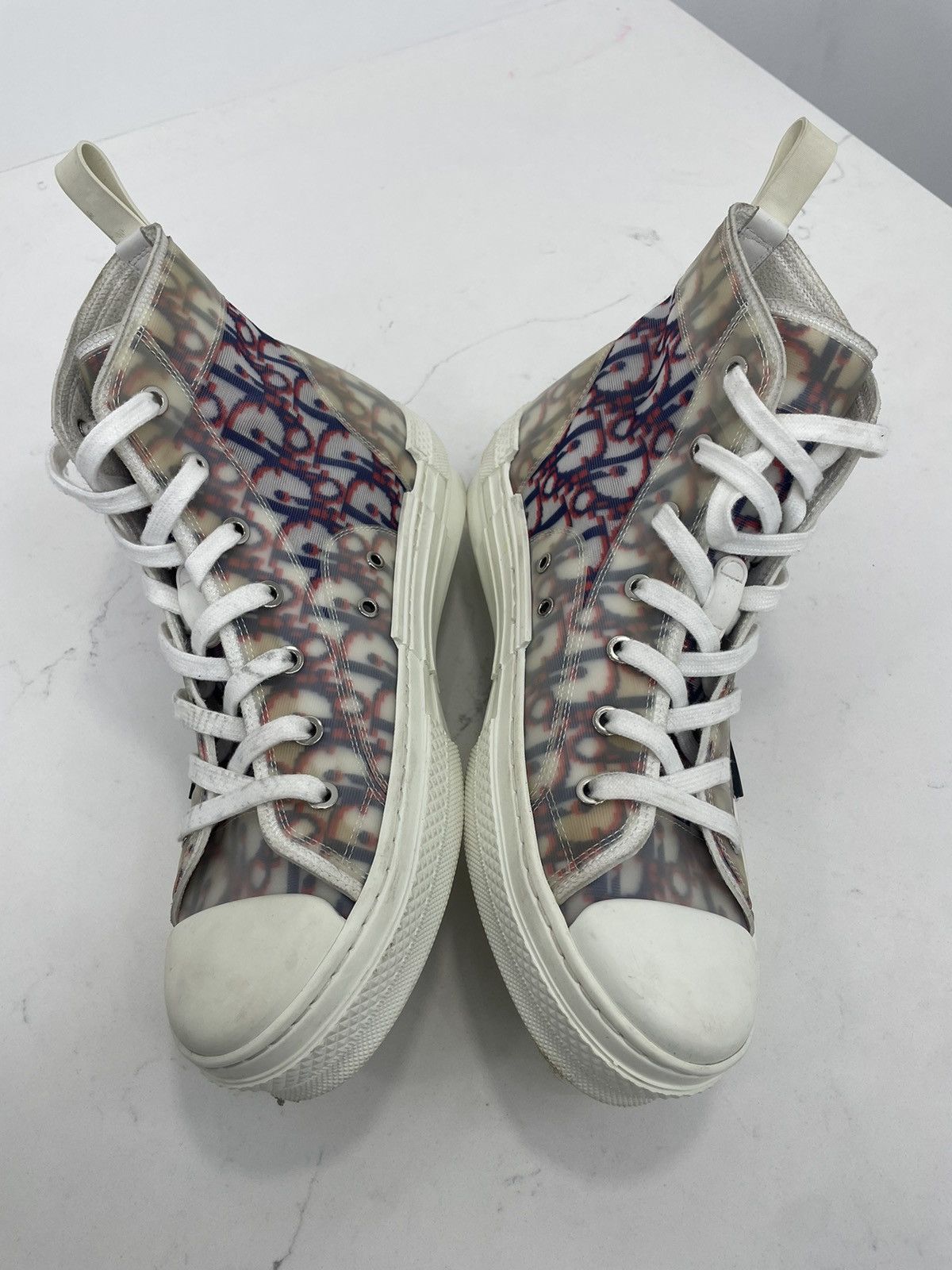 Dior Dior B23 Hi-Top white red and blue Size US 8 / EU 41 - 3 Thumbnail