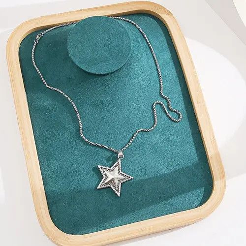 Jewelry Punk Five Pointed Star Pendant Necklaces Size ONE SIZE - 3 Thumbnail