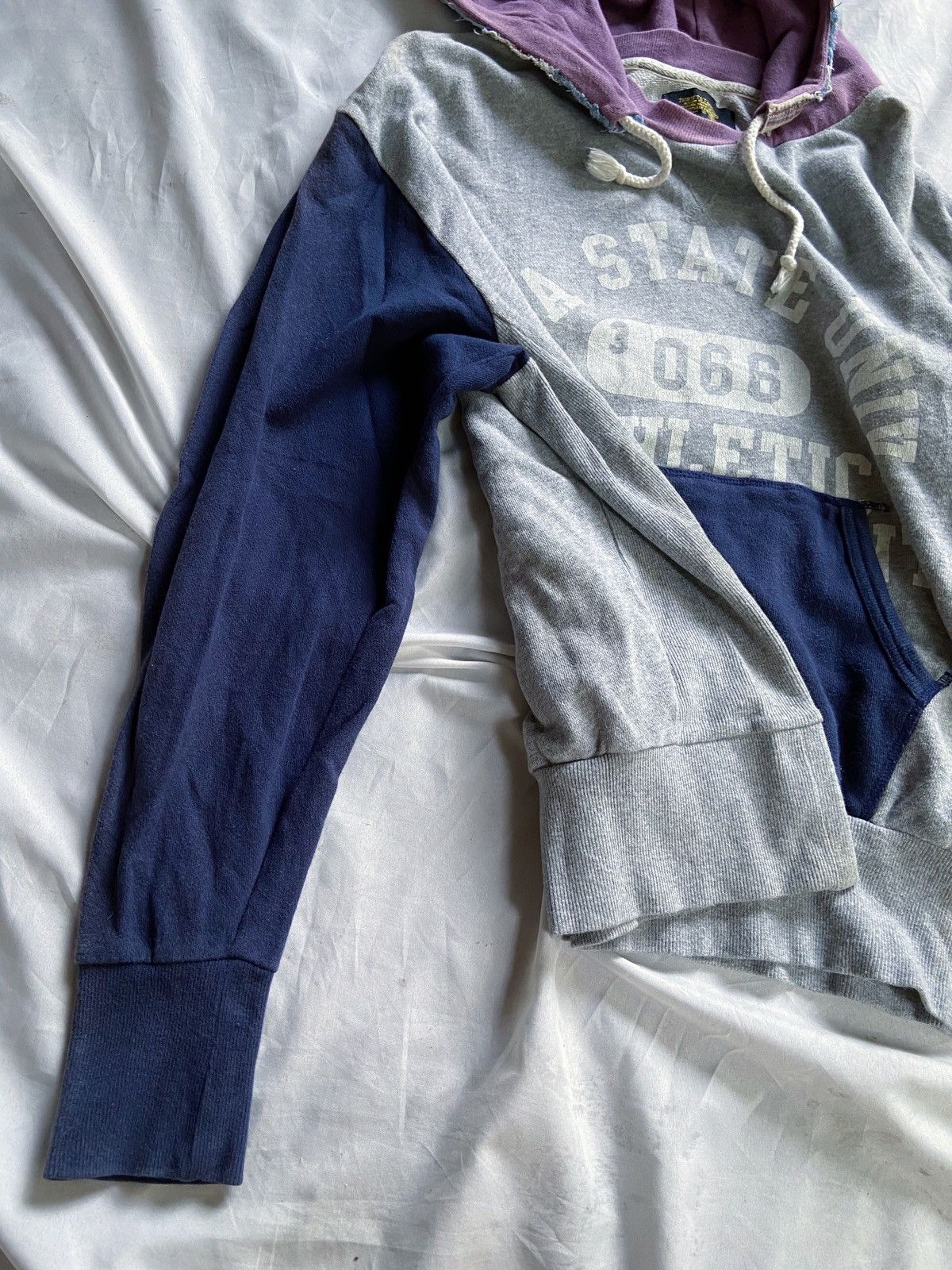 Japanese Brand THRIFT STANDARD OLDAND FUNNY STYLING COLOUR BLOCK HOODIE Size US M / EU 48-50 / 2 - 4 Thumbnail