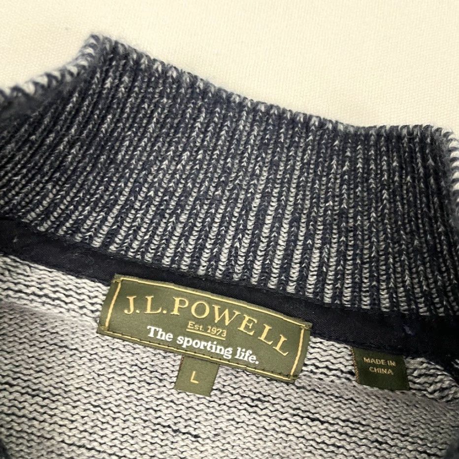 Vintage J.L. Powell Sporting Sweater Polo Mens L Blue Thick Knit Cadet Pullover Cashmere Size US L / EU 52-54 / 3 - 3 Thumbnail