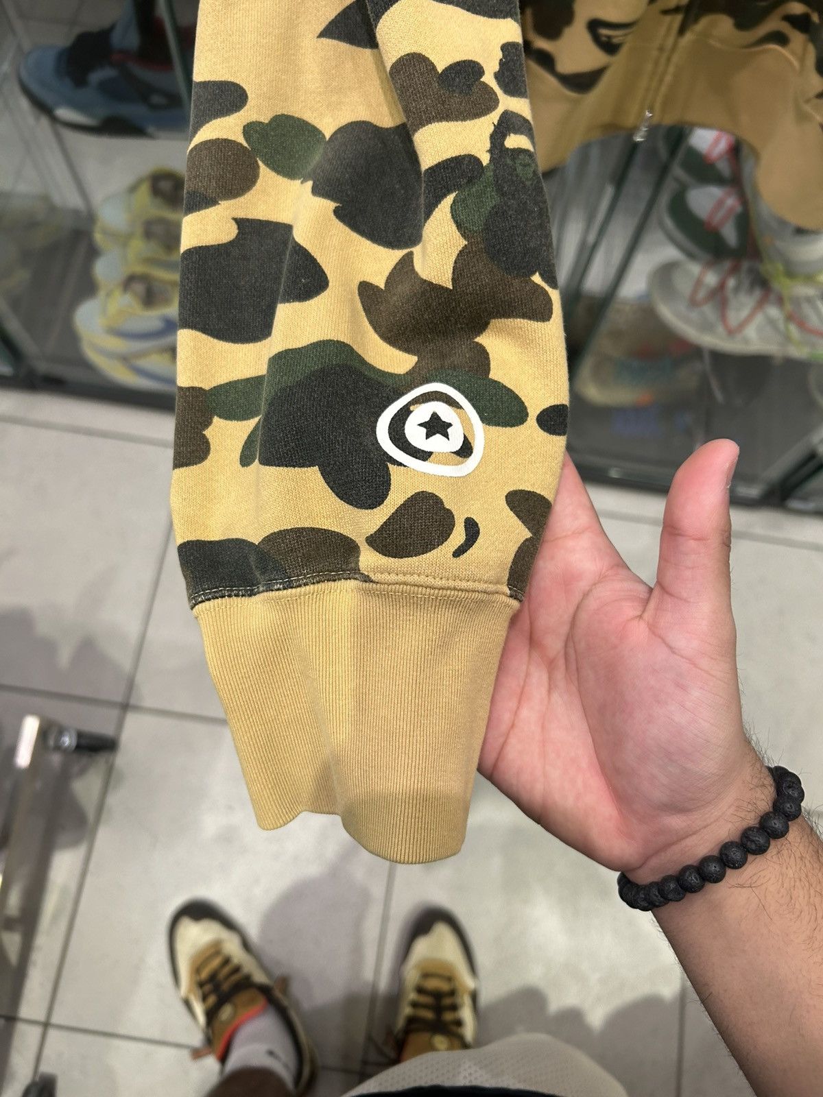 Bape Bape 1st camo yellow ape full zip up hoodie Size US XL / EU 56 / 4 - 5 Thumbnail