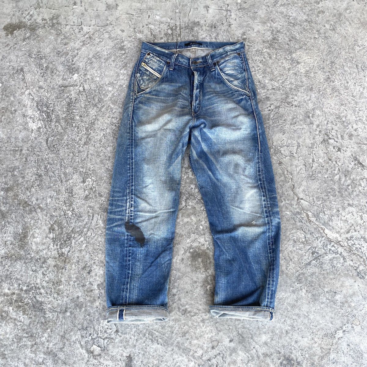 image of Vintage John Bull Selvedege Distressed Denim in Blue, Men's (Size 30)