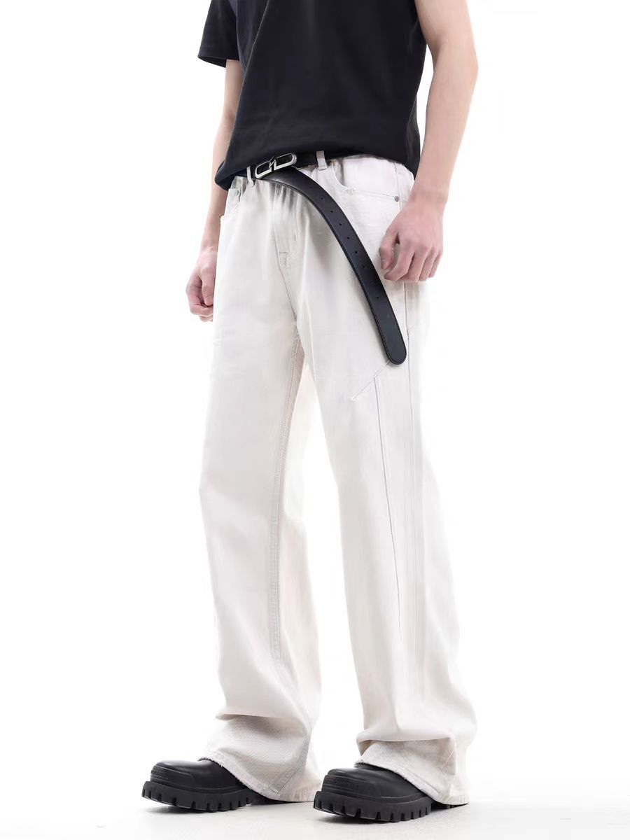 Jean White loose-fitting casual pants Size US 30 / EU 46 - 2 Thumbnail
