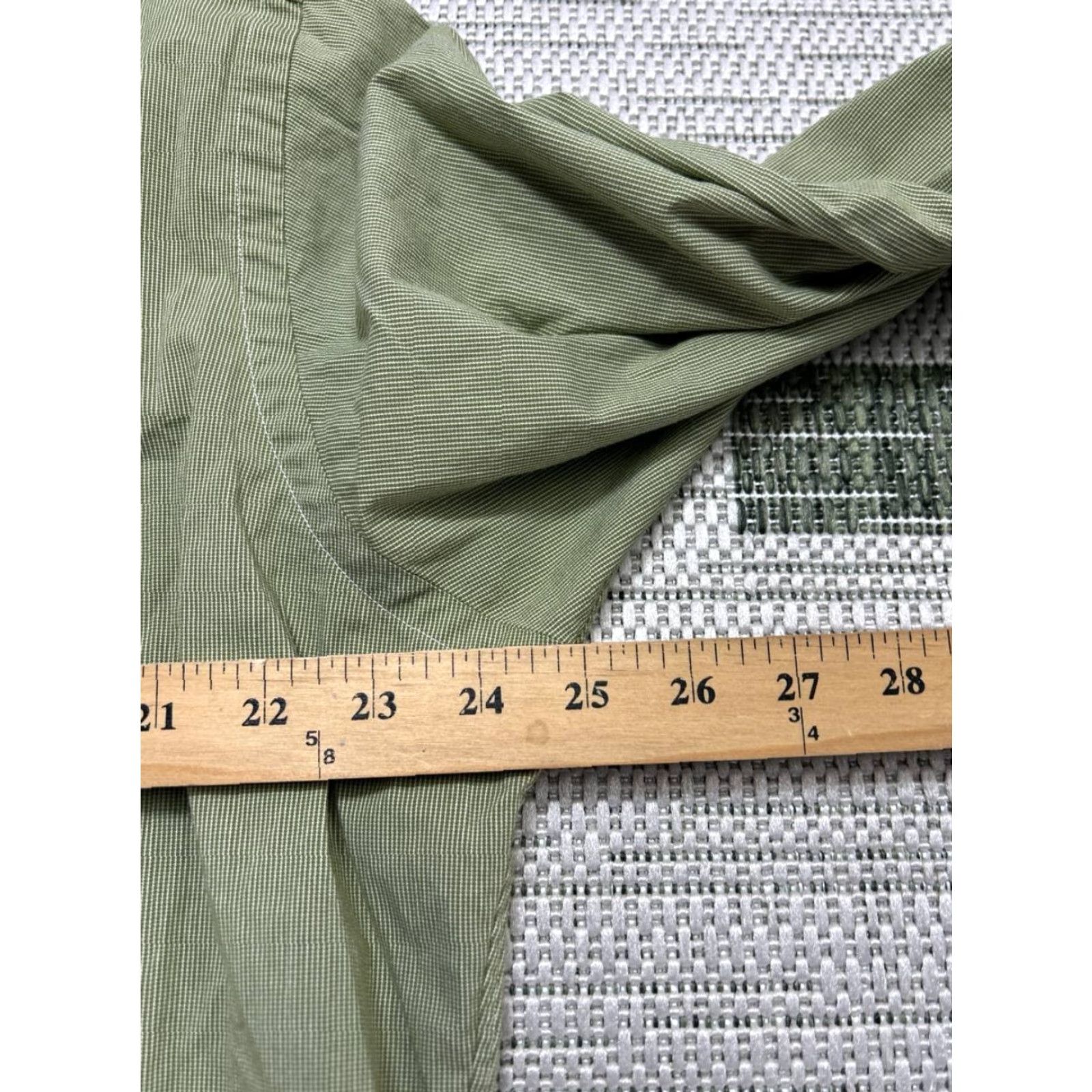Polo Ralph Lauren Polo Ralph Lauren Dress Shirt Mens 16.5 Green Striped Cotton Business Shirt Regular Mens Long Sleeve 16.5 Green Striped Cotton Size 46R - 6 Thumbnail