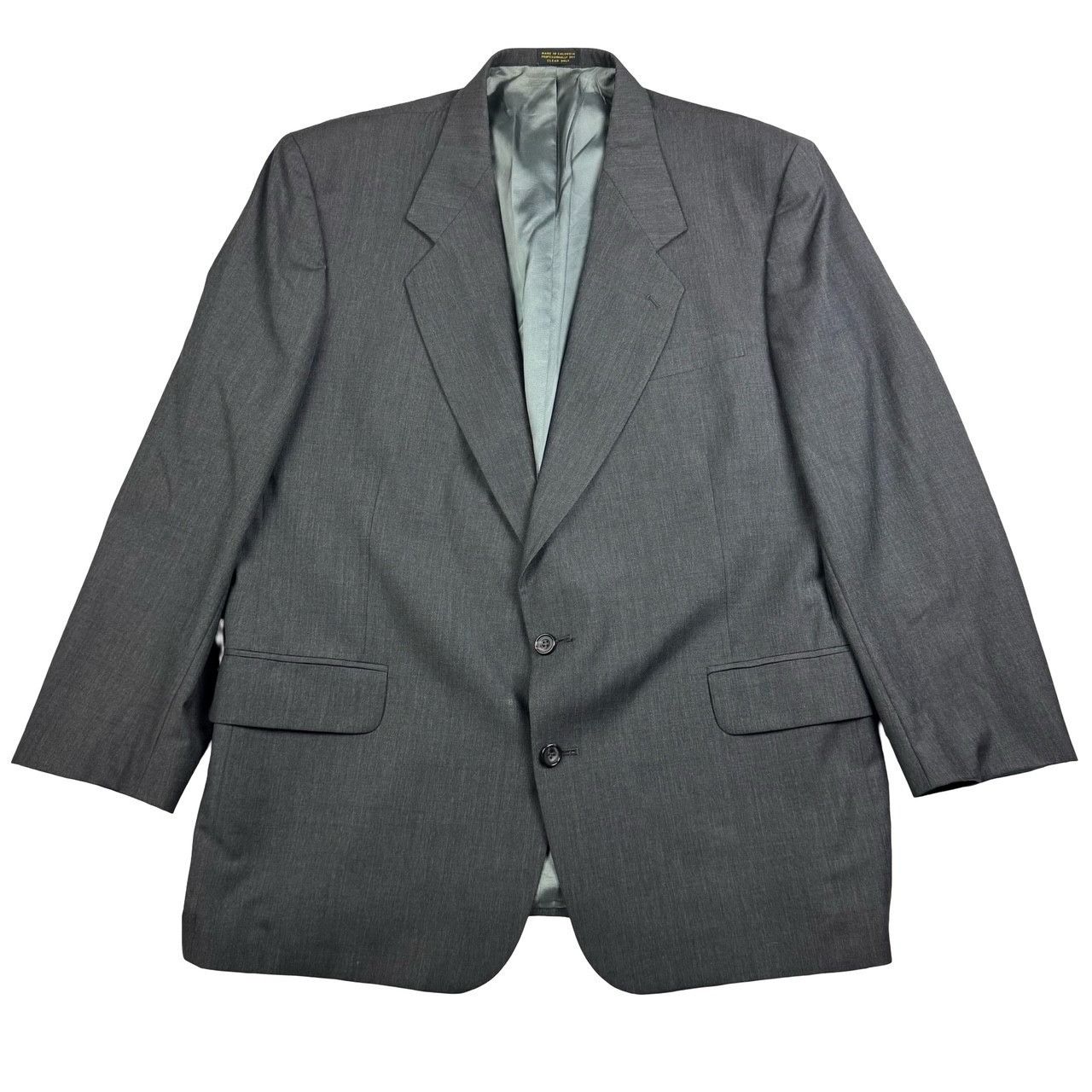 Oscar De La Renta Oscar De La Renta Men's Wool 2-Button Blazer Jacket Gray • 4 Size 46R - 2 Thumbnail