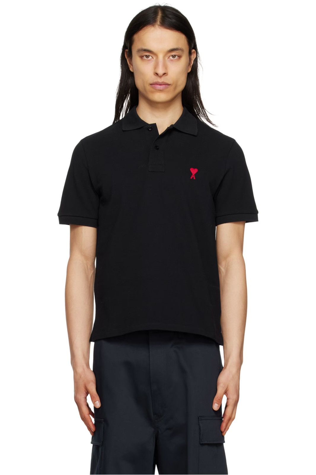AMI Black Ami de Cœur Polo Size US M / EU 48-50 / 2 - 1 Thumbnail