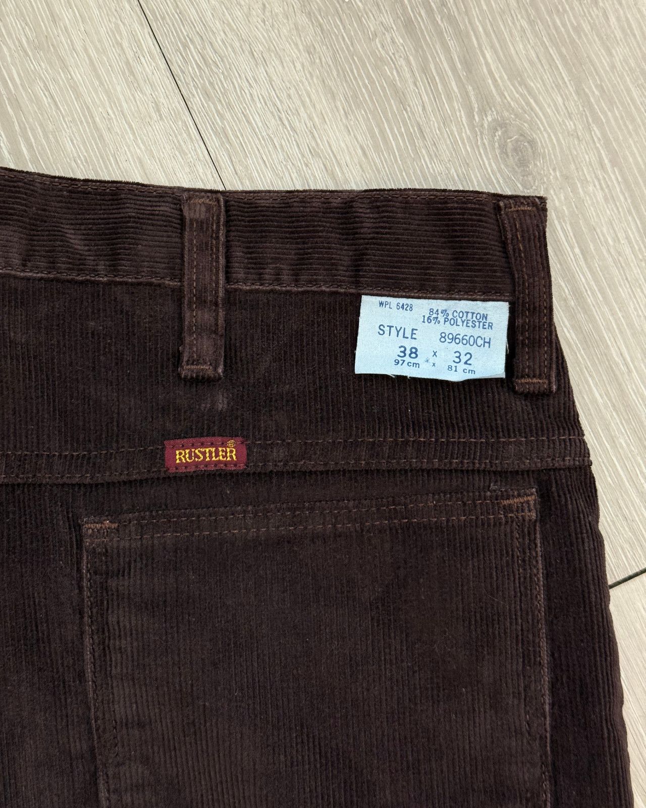 Vintage Vintage 70's Rustler Corduroy Bootcut Brown Pants - 36x32 Size US 36 / EU 52 - 3 Thumbnail