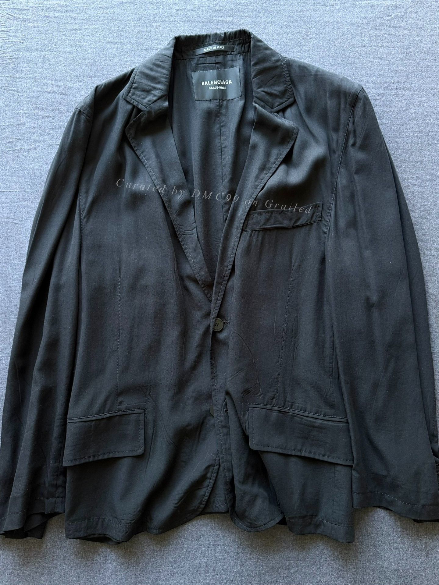 Balenciaga Balenciaga 24 Winter Draped Blazer Size US S / EU 44-46 / 1 - 1 Thumbnail