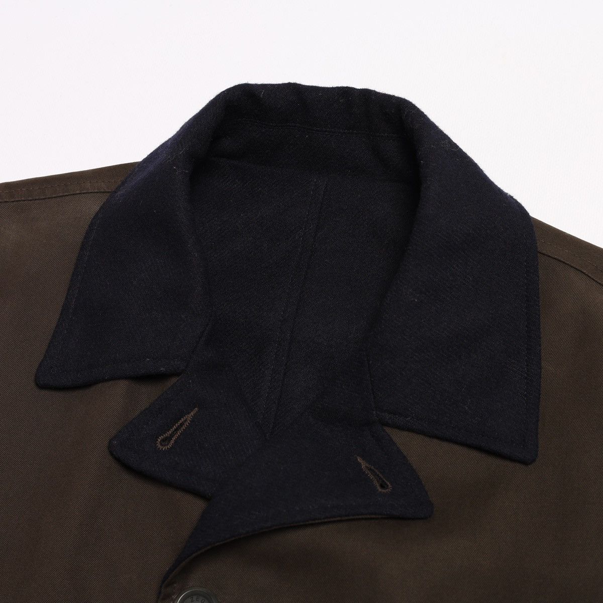 Ermenegildo Zegna Ermenegildo Zegna Reversible Wool Navy Cotton Brown Coat Size US M / EU 48-50 / 2 - 18 Thumbnail