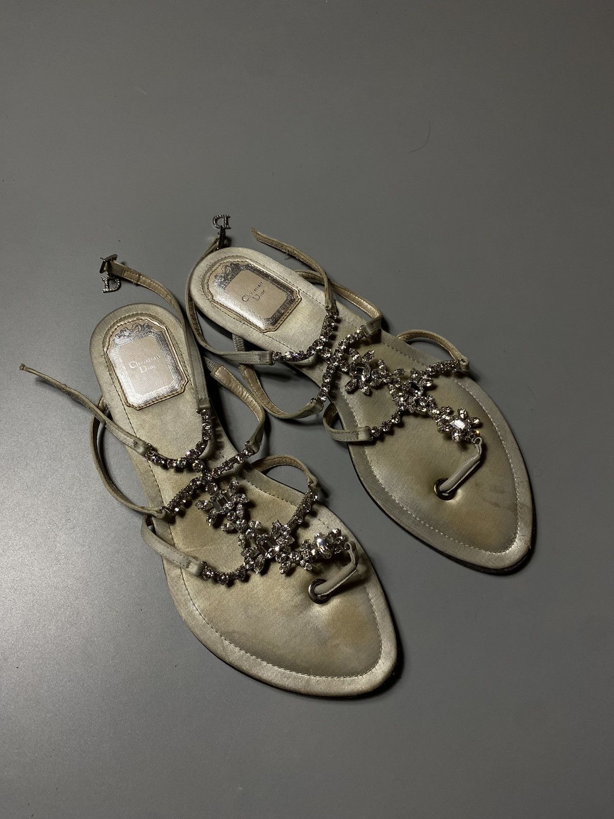 Dior × Swarovski × Vintage Dior vintage sandals with Swarovski stones Size US 8 / IT 38 - 5 Thumbnail