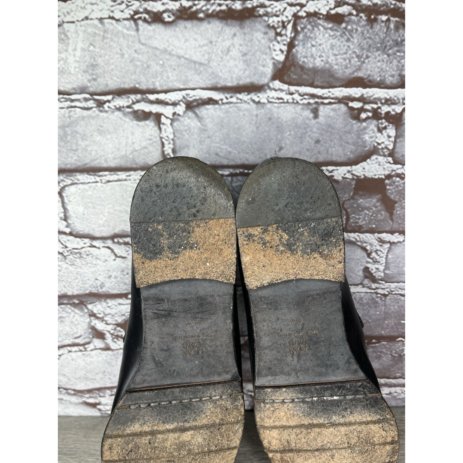Big John Joan & David Handmade in Italy Black Leather Wingtip Heel Ox Size US 9.5 / IT 39.5 - 8 Thumbnail